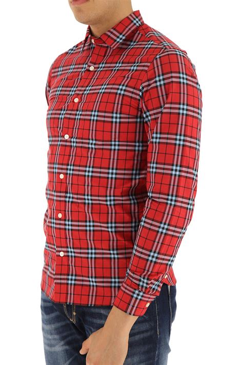 burberry red check shirt|burberry checkered shirt.